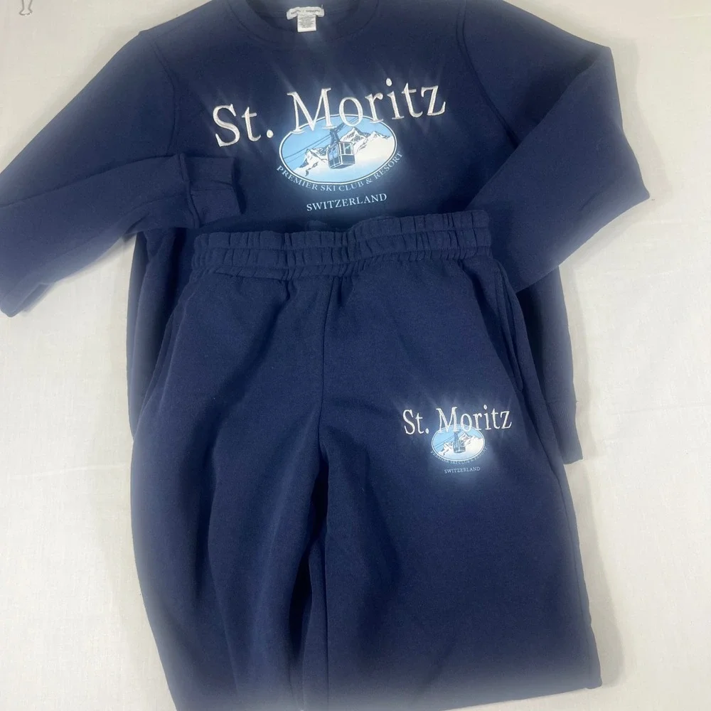 Better Together St. Moritz Switzerland Ski Club Sweatshirt and Joggers Set XS